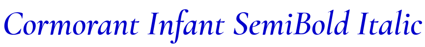 Cormorant Infant SemiBold Italic police de caractère